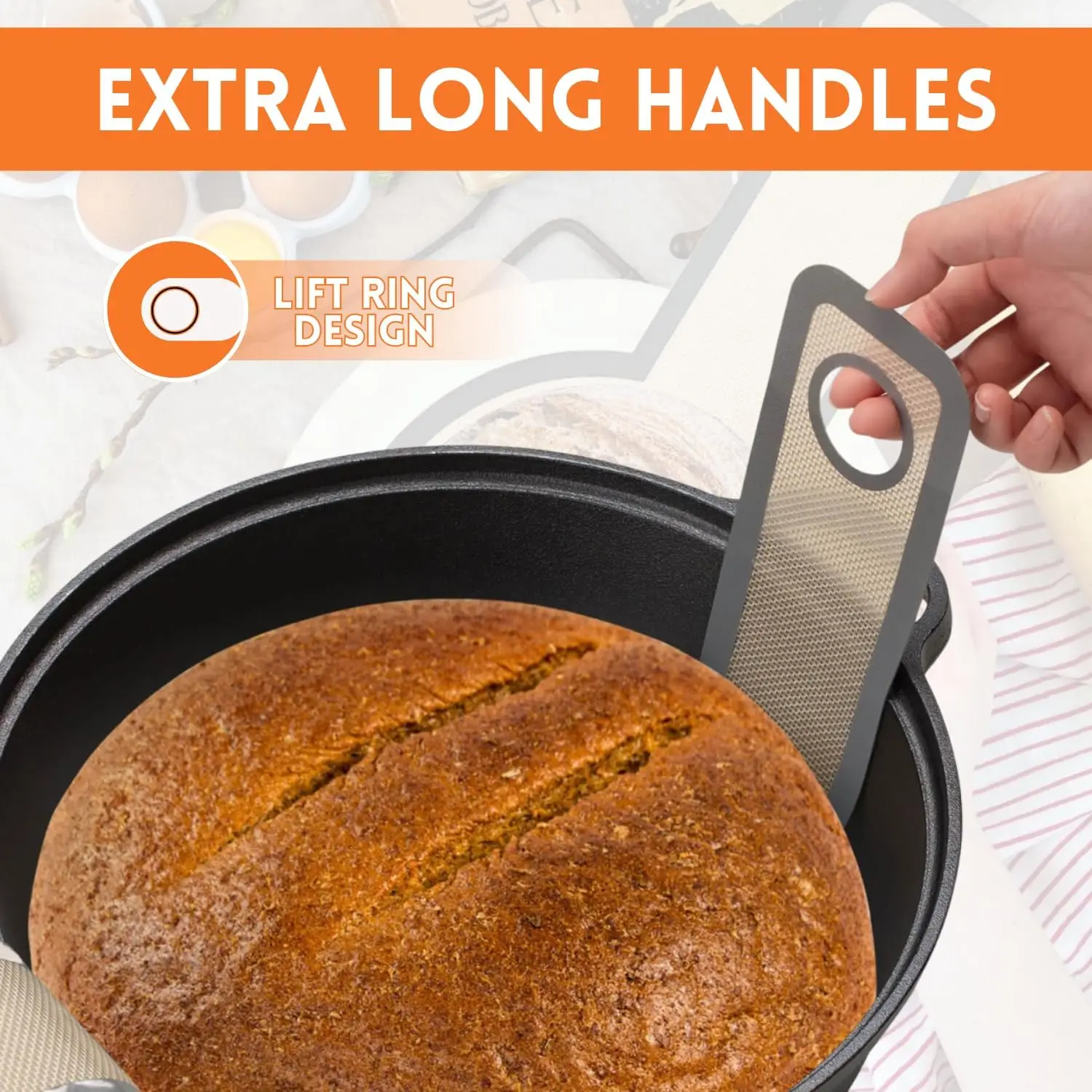 Silicone Baking Mats for Dutch Oven Sourdough Bread