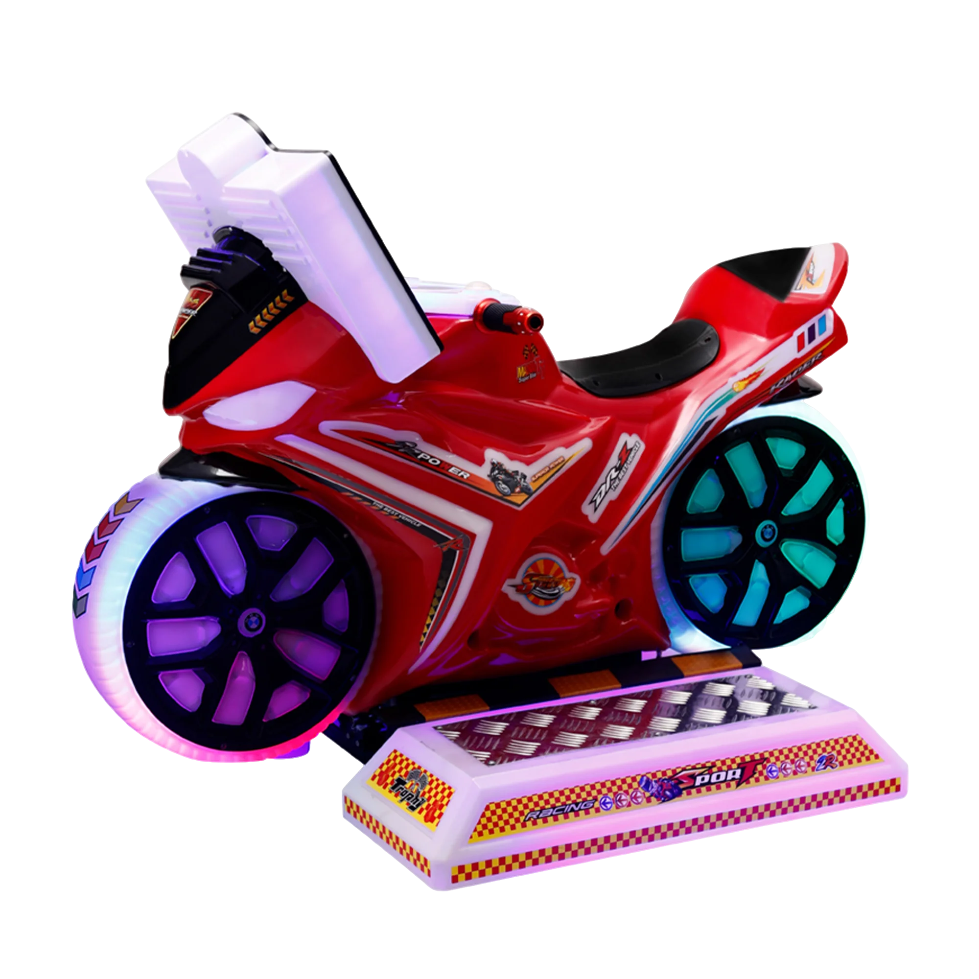 Factory Wholesale Coin Operated Arcade Swaying Car Machine Crazy Motorcycle for Shopping Mall Indoor Amusement Park