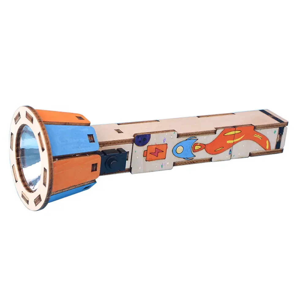 Kids DIY Flashlight DIY Science Experiment Kit  Education Model Toy Physics Science Toys for Children Gift Toy Project