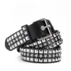2 rows of blocks + 1 row of star rivets -Black