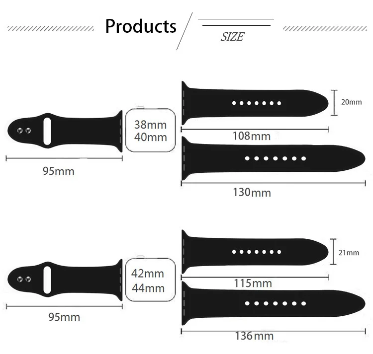Размер ремешков apple. Размер ремешка для часов смарт т 500 Китай.