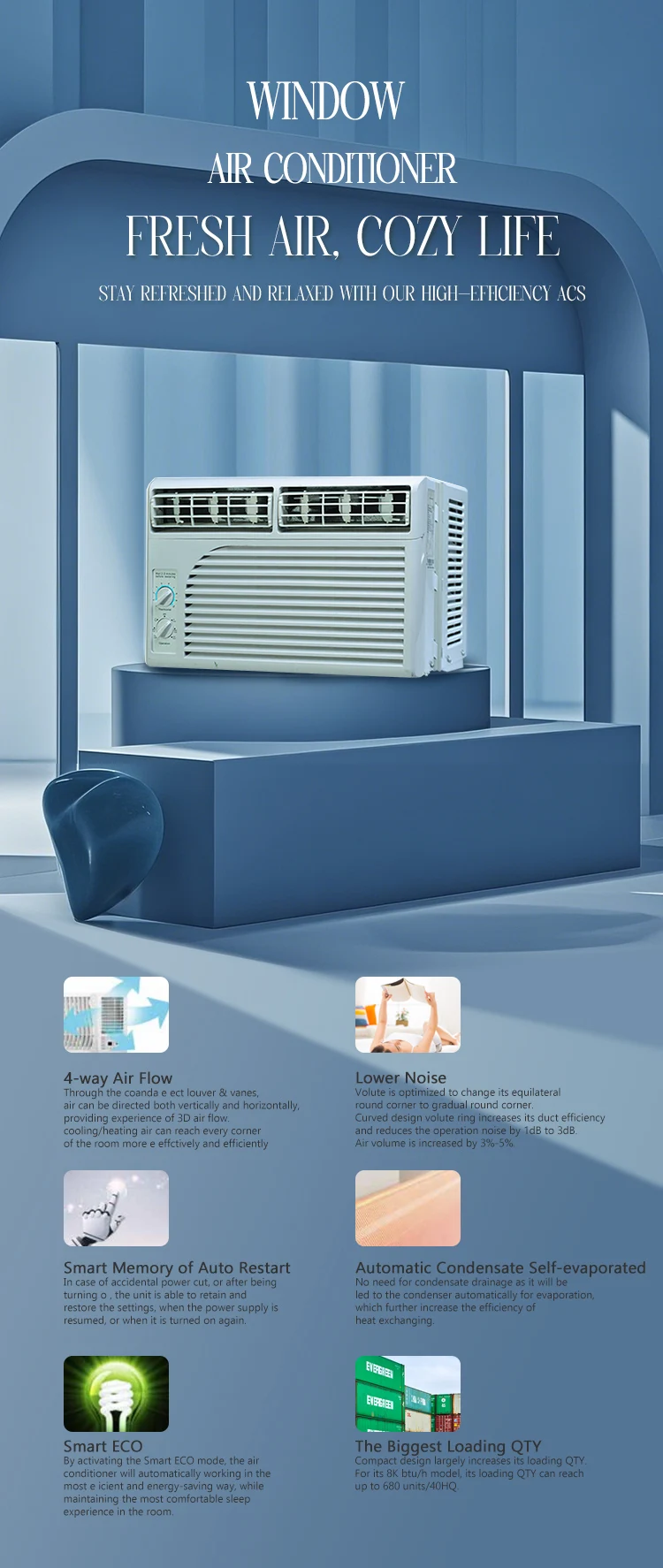 Window Type Air Conditioner, 12000, BTU - detail 6