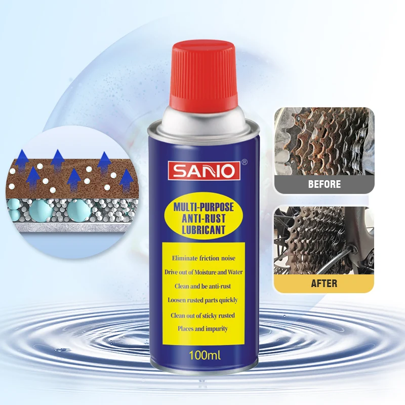 SANVO  Anti Rust 100ml Eco-friendly Anti Rust Lubricant Spray Antistatic Descale Anti Rust