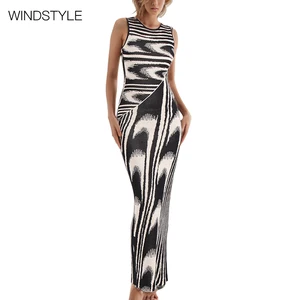 Women's Luxury Hot Diamond Beaded Chiffon Dress Floor-Length Casual Summer Style Woven Breathable XS Size OEM Service Available