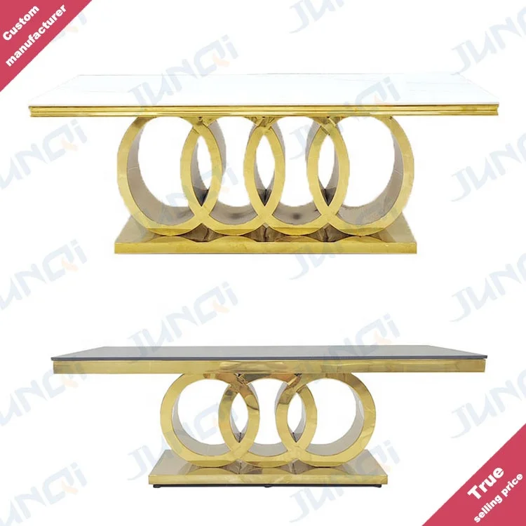 Foshan Factory Rectangular Customized Size Home Use Living Room for Sale Marble Top Dining Table