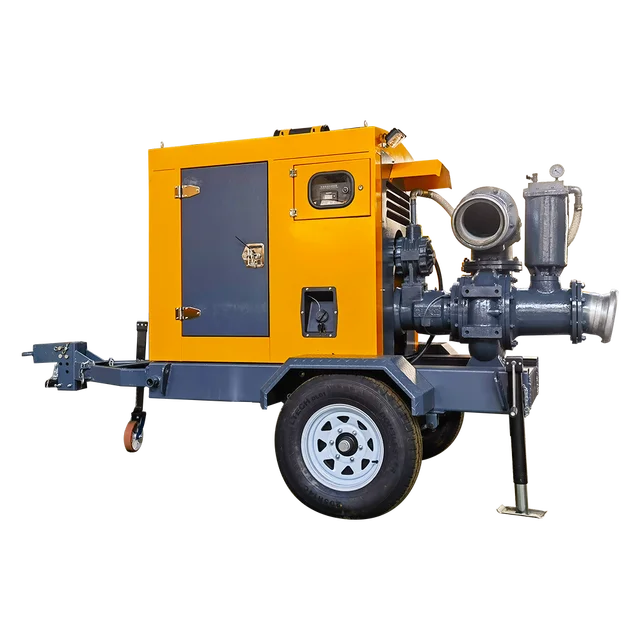 Customized high flow diesel engine construction drainage self suction flood control pump