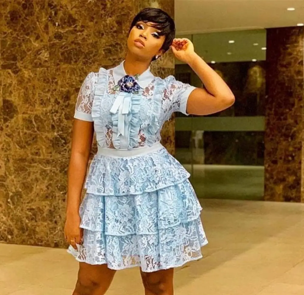 robe bleu clair courte