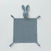 Coperta lenitiva blu inchiostro con coniglietto