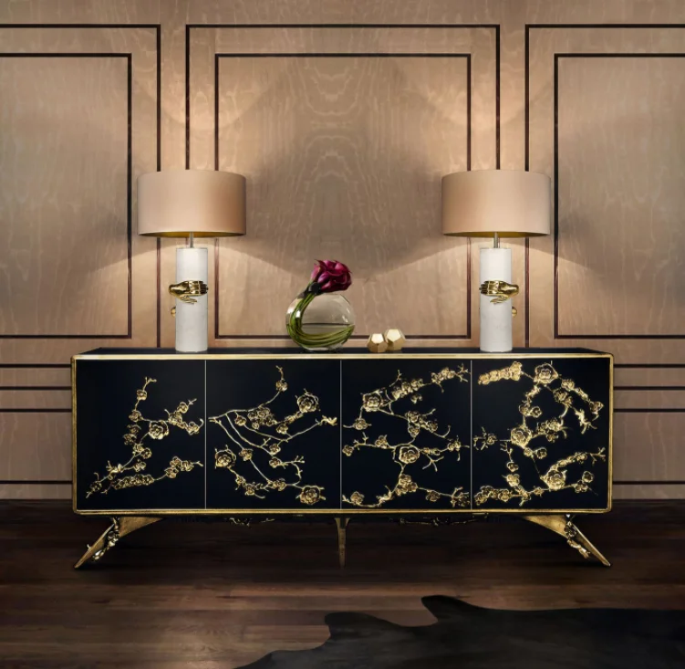 Factory Modern New Design Cabinets Copper Leaf And Blossom Draw Cabinet Living Room Console Table Brass Buy Modern Dining Room Cabinet Living Room Cabinet With Metal Legs Buffet Luxury Italian Sideboard Design Product