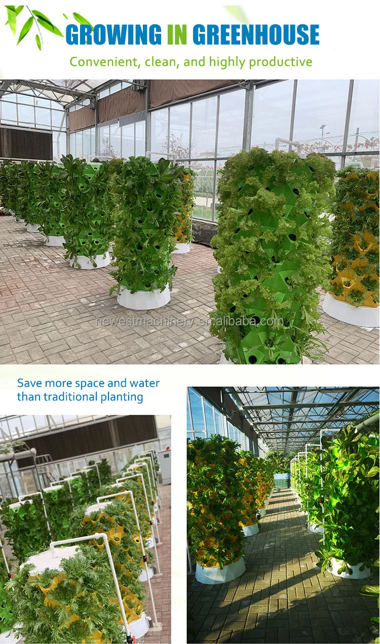 Professional Automatic Water Circulation Vertical Tower Hydroponic Grow ...