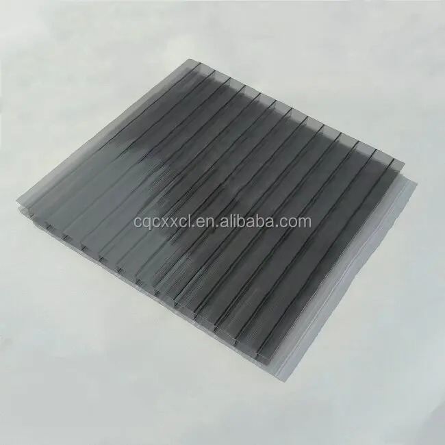Wholesale Smoke Durable Light Grey Polycarbonate Hollow Panel Balcony Shed Skylight