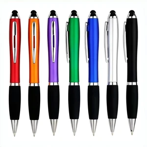 Multi-Function Plastic Body Touch Screen Stylus Ballpoint Pen with Custom logo for Office and Promotional Gift Smooth Writing