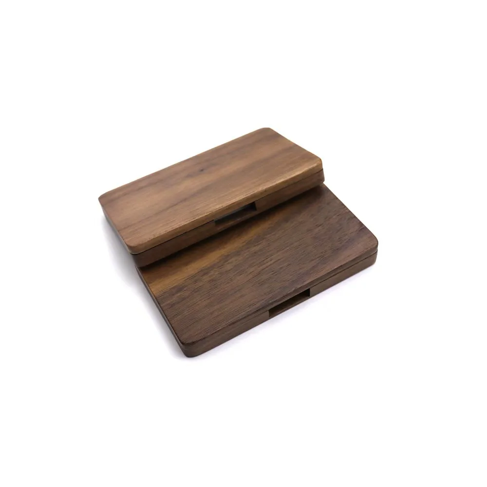 Portable All-Wood Business Card Holder for Men and Women Rectangular Box with Magnetic Closure Business Gift preview 5