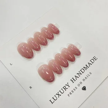 Wholesale 10pcs Hand Painted Gel Press Nails Beautiful Luxury Customized Design handmade press on nails