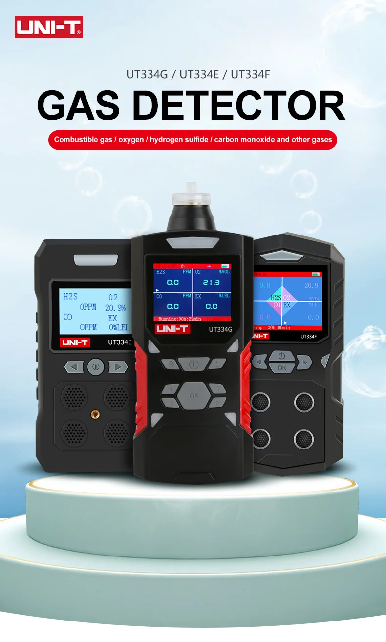 Gas Leak Detector Handheld 4 In 1 Air Quality Monitor Ut334g Carbon