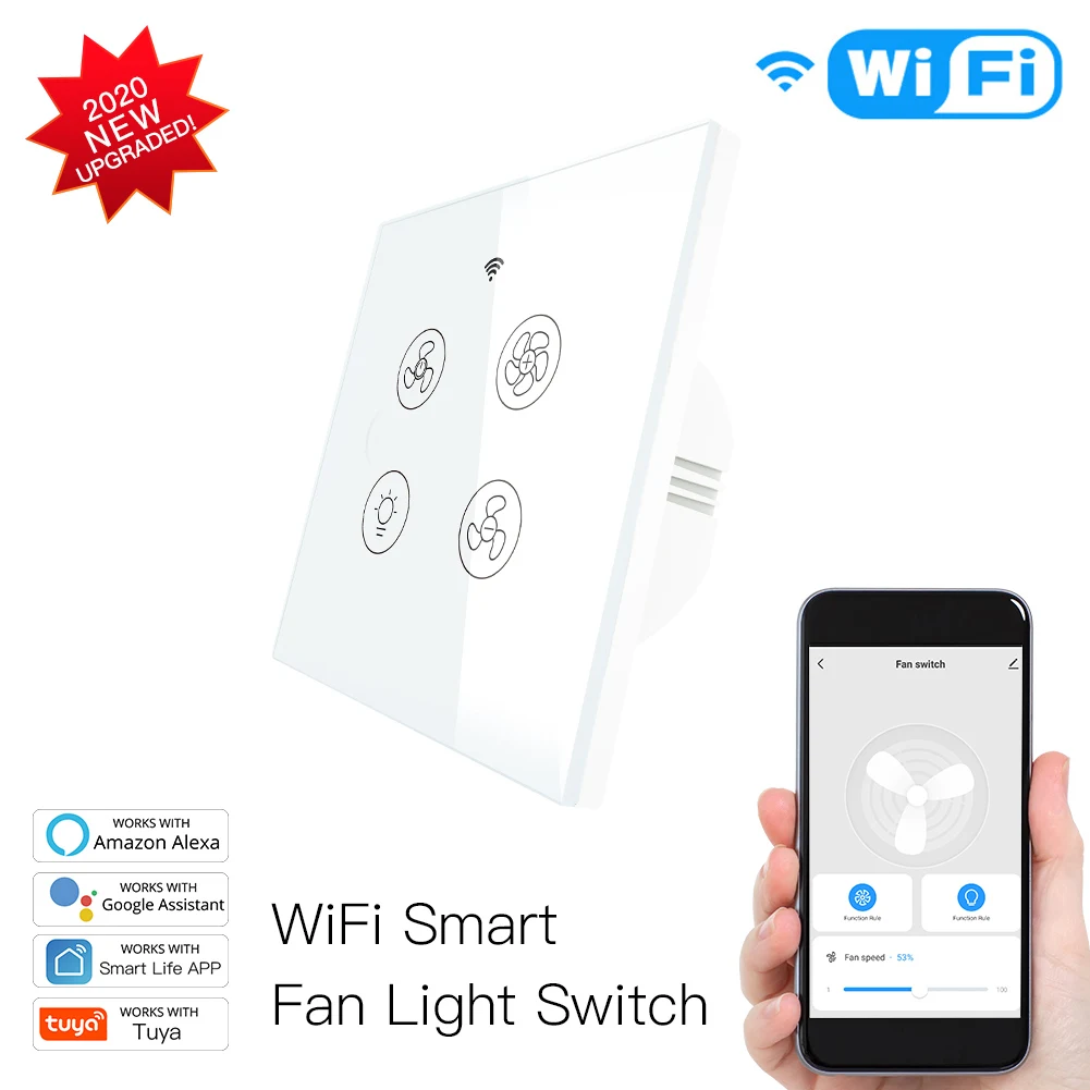 MOES 1/2/3/4 Gang Smart Light Switch WiFi RF Wall Touch Timer Alexa Google APP E - Foto 11