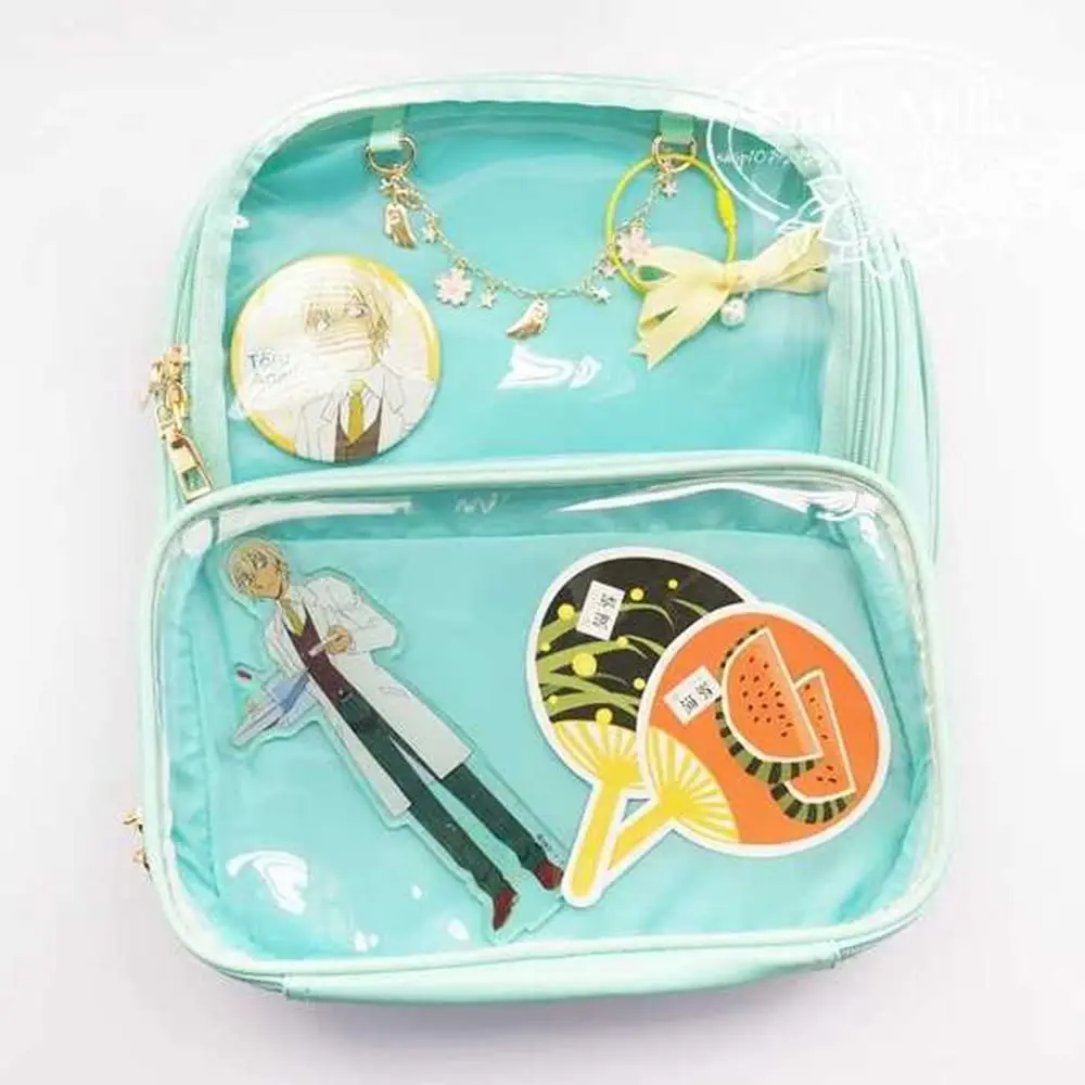 backpack with clear pocket for pins