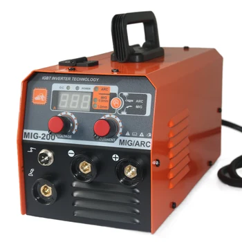 220V 2 IN 1 MIG200 Professional Thin Plate Inverter No Gas Welding And ARC MMA Machine Equipment Welding Machine