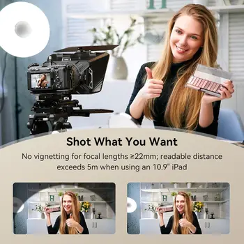 For SMALLRIG 11-inch Teleprompter for iPad Tablet SmallGoGo APP Supports PDF Must Work 15mm LWS Baseplate Mirrorless DSLR detail image