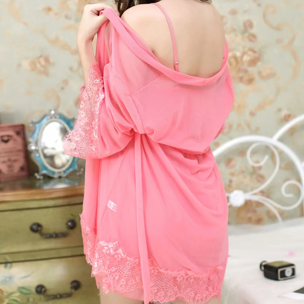 Avidlove Camisón De Noche De Encaje Modal Para Mujer, Ropa De Dormir Con Cuello En V