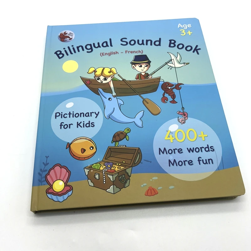 Educational Toy Spanish Sound Bilingual Learning Machine Touch Electronic Books French English Kids E Book Talking Book Toy