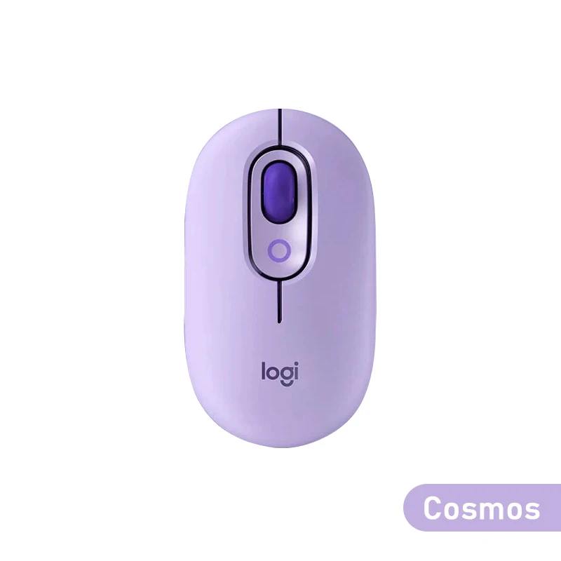 Logitech POP Mouse Bluetooth Wireless Mouse Light Sound Female Cute Laptop Office Cinnamoroll Yellow Pink