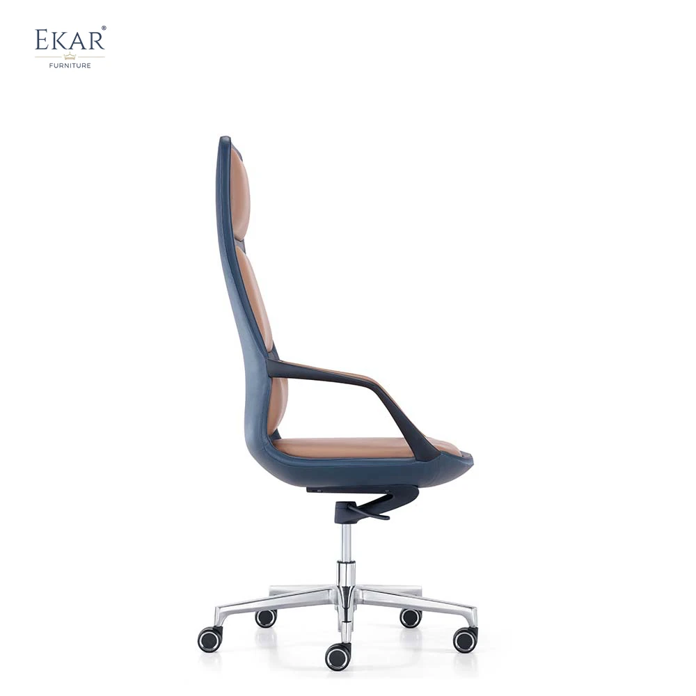 Italian Imported Leather Office Chair with Resilient Foam Cushioning - Ultimate Comfort and Elegance manufacture