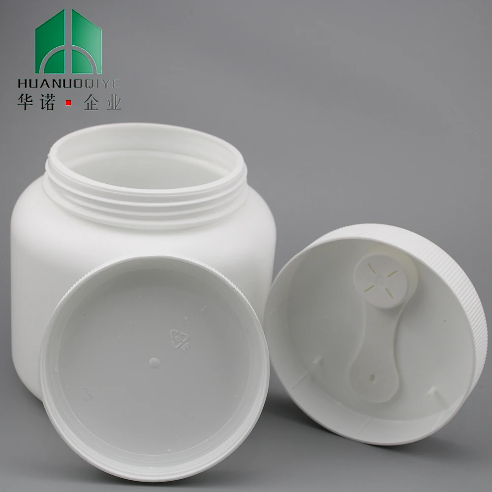 1500毫升白色hdpe宽口塑料圆形罐减肥蛋白粉100-400颈部