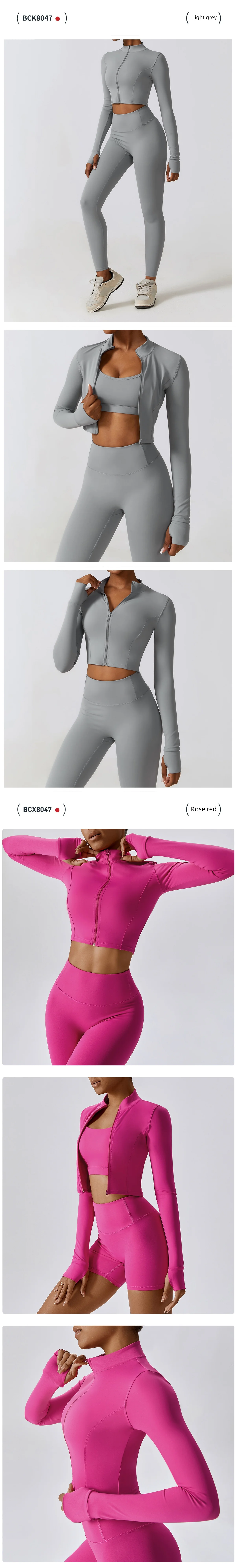 Active Long Sleeve yoga sets wear sports bra top Four-way Stretch yoga jacket running  for women sports wear gym fitness set factory