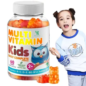 Custom multiviatmin gummy Vitamins.A.C.D.E-B6.B12lodine-Zine healthy body  Bear Immune Gummies for children kid