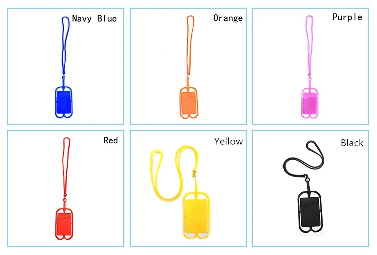 Заводская оптовая продажа, универсальный силиконовый ремешок на шею для сотового телефона с логотипом на заказ
