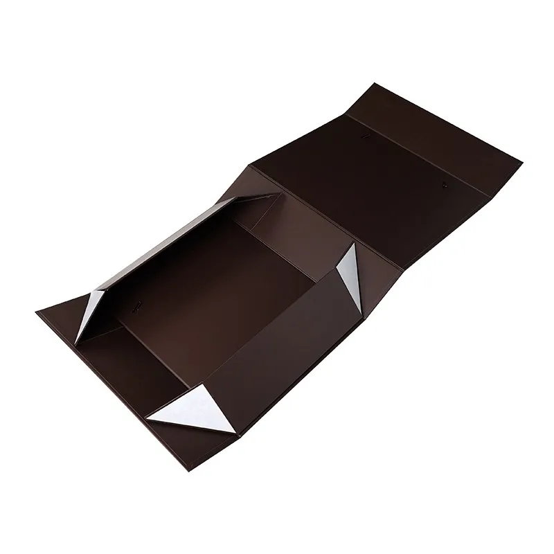Custom Magnetic Folding Box with Ribbon Handle for Apparel Brand Packaging Gift Box