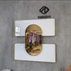 white Acrylic and  gold center glass with gold frame FUDA790-40