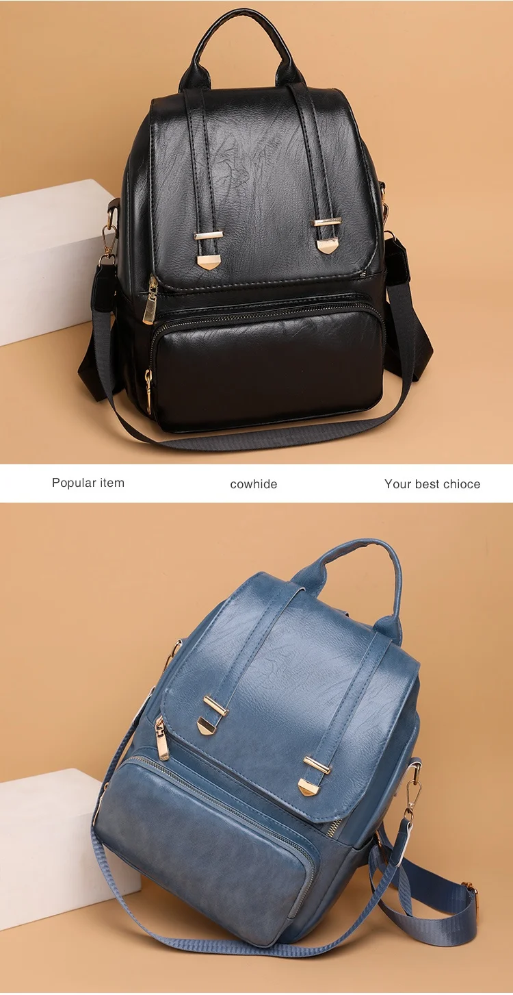 Hot Selling PU Casual New Design Popular style Fashion Ladies' / Girls' / Women's Backpacks Waterproof Backpack