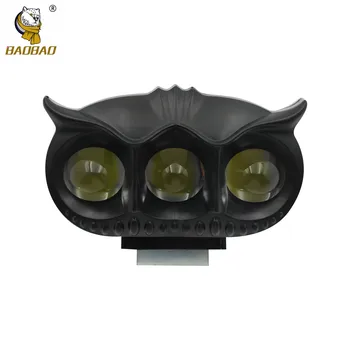 BB1712 Competitive prices Owl Design Dual Color 3Led Motorcycle Fog Light Headlight Led Auxiliary Spot Led Lights For Motorcycle