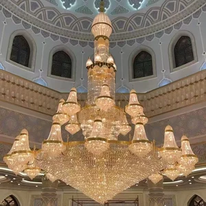 European Luxury Modern Crystal Chandelier Neutral White E12/E26 Steel Glass Contemporary Design Hotel Easy Hanging Installation