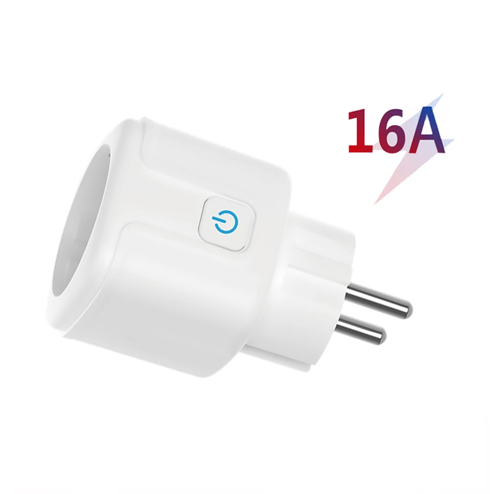 16A Tuya Smart Plug WiFi 3680W EU Intelligent Socket Timing Outlet  SmartLife APP Control Compatible with Alexa Google Home