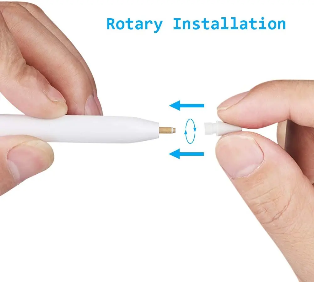 Мягкие демпфирующие наконечники Paperfeel, Замена для Apple Pencil 1-го поколения и 2-го поколения, наконечники для ручки с шумоподавлением для iPad Pro(2B)