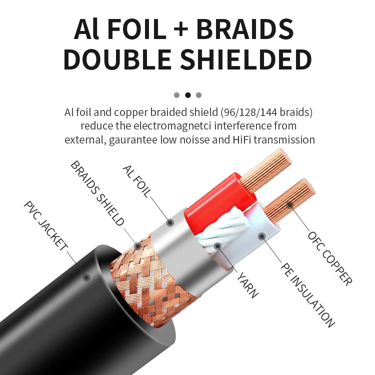OFC Copper 2 Core 24AWG Twisted Shielded Microphone Cable Bulk 100M XLR Mic Cable Roll HIFI Audio DMX Consile Speaker Wire Cable
