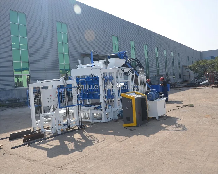 Yj Jamaica Building Concrete Block Machine Qt418 Cement Hollow Paving