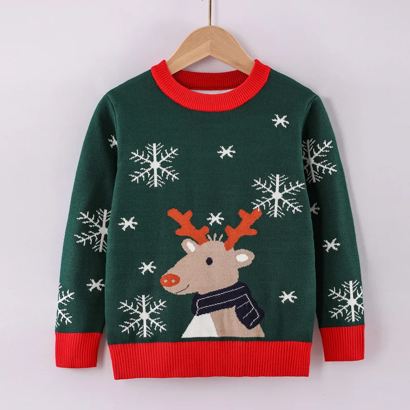 Children Christmas Knitted Sweater 2023 New Style Autumn And Winter