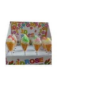 Custom Children's Day Fruity-flavored Hard Candy in Ice Cream Lollipop Shape Decorated Packed in Box Perfect for Gifts Snacks