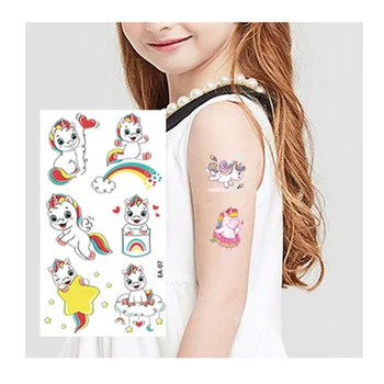 Kids Cartoon Hand Tattoos For Kids Stickers Animals Temporary Tattoo Waterproof Tattoo Sticker Mermaid Horse Cute