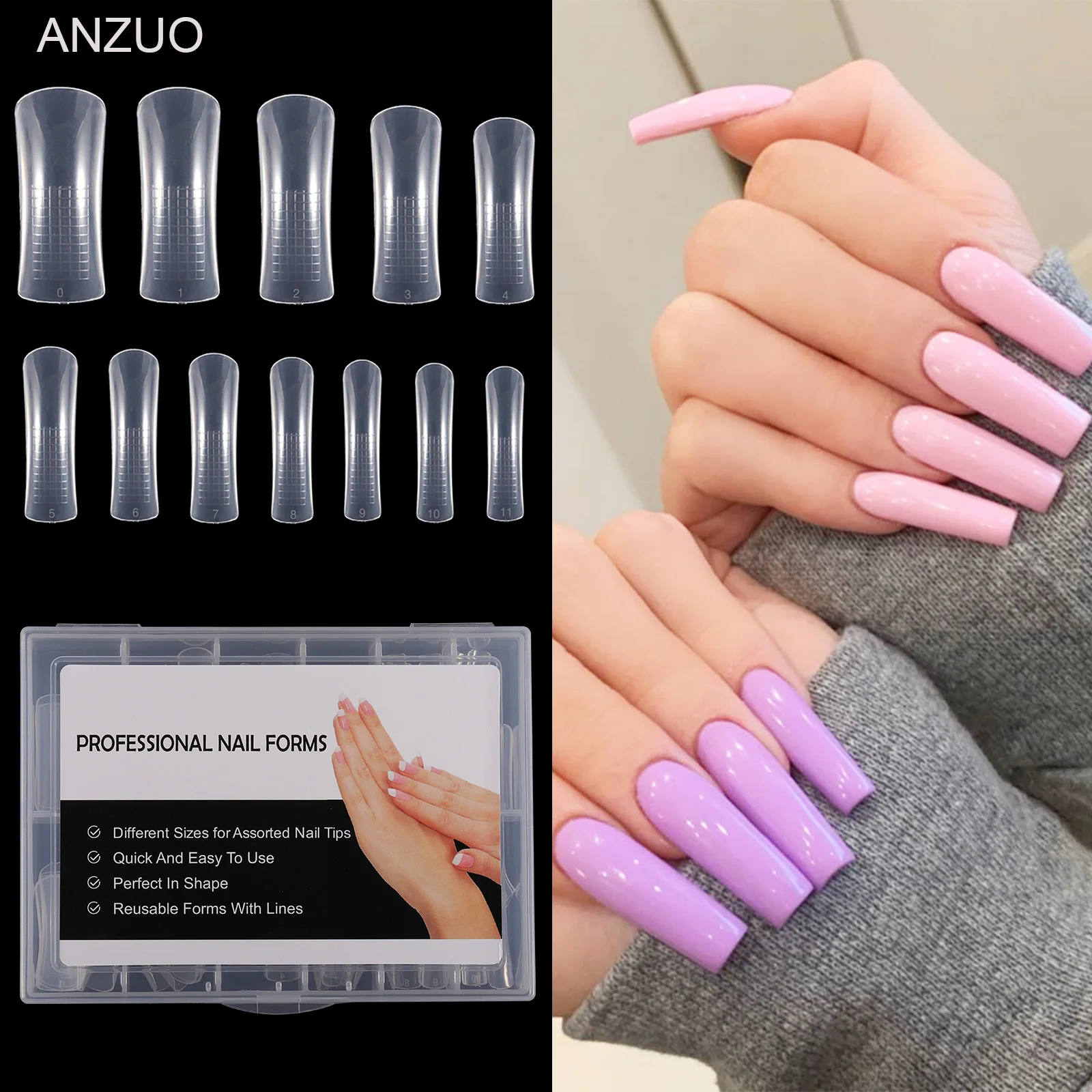 120pcs Nail Tips Finger Extension From Tips For Uv Gel Nail Dual Forms -  Buy Nail Extension Form Tips Clear,Nail Extension Dual Forms,Fake Nails  Upper Forms Product on Alibaba.com