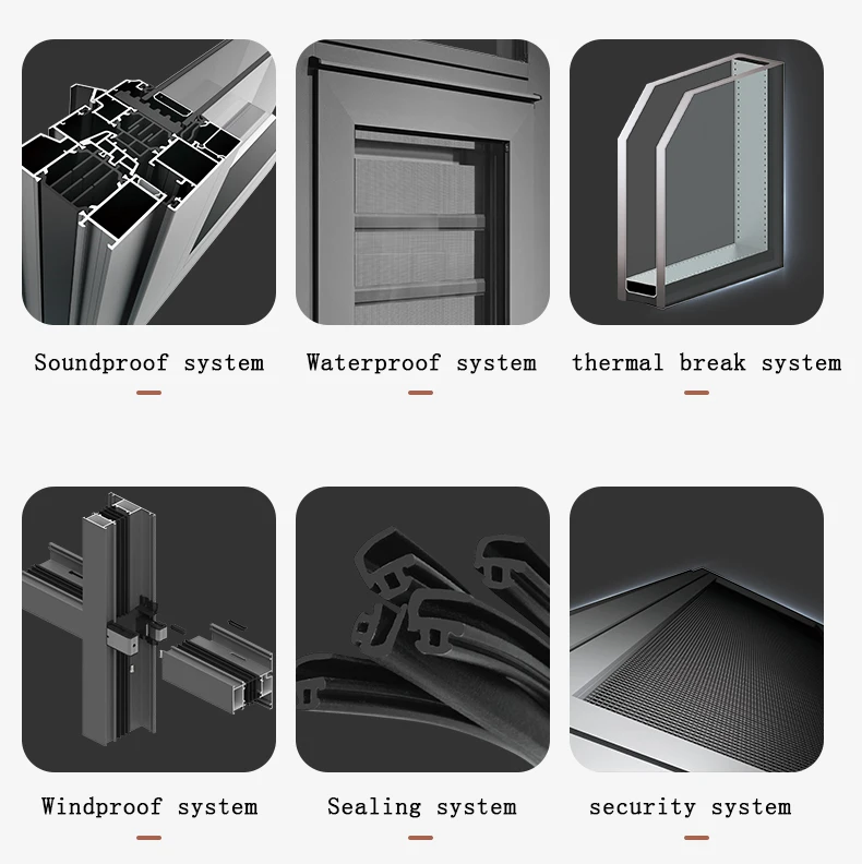 Thermally Broken Aluminium Fabrication Sliding Window With Retractable Screen