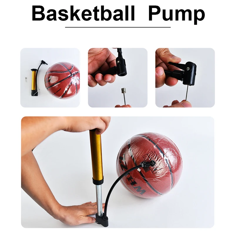 Momevo PocketAir Mini Pompe à Ballon Aluminium - Tuyau Flexible Pour Football Basket Volley