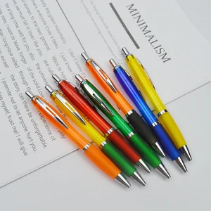 China Direct Plastic Click Action Black Refill Black Logo Length Ball Ballpoint Pen