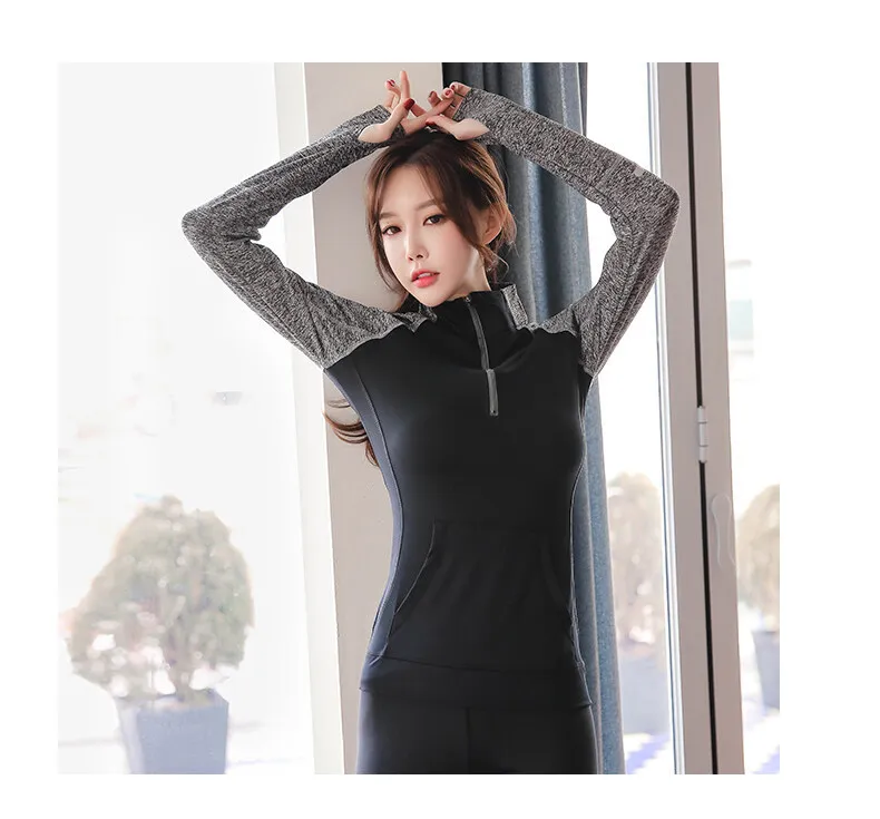 2024 Custom Logo Yoga Wear Activewear Workout Sportswear Woman Long Sleeve Fitness Wear 3 Piece Legging Gym Fitness Sets details