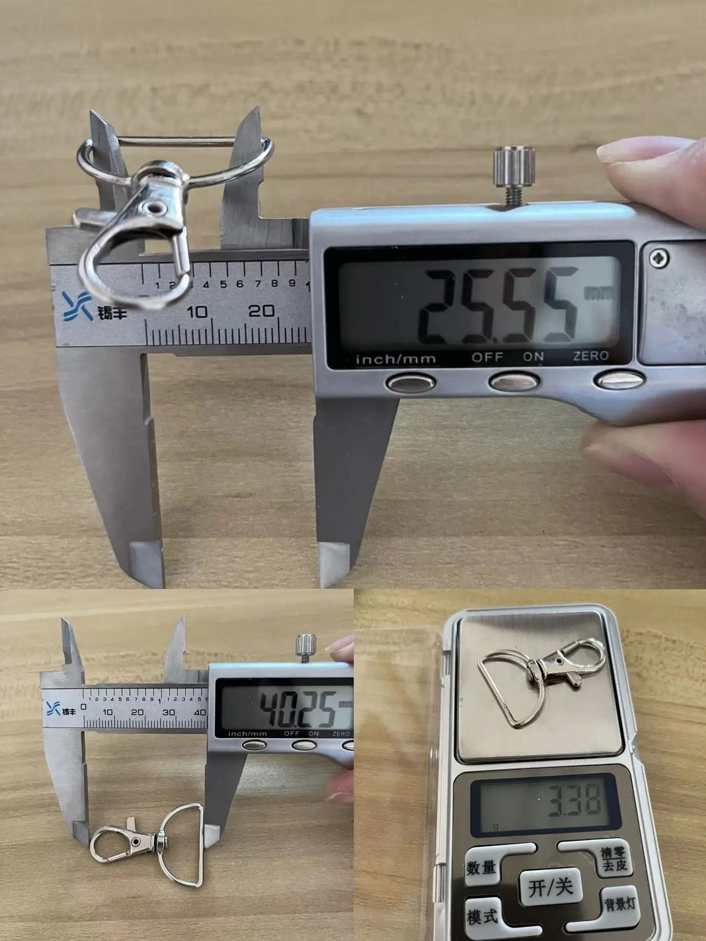 1'' 1.2'' Zinc Alloy 25mm Key Hanger Rotation Swivel Clip Accessories Bag Karabiner Carabiner Clip Metal Snap Hook