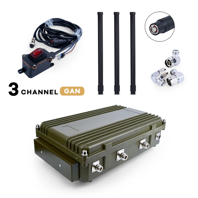 3 Channel 720-1050MHz 150W Vehicle Mounted Counter System For Car Use Anti FPV Drone Customisable Frequency